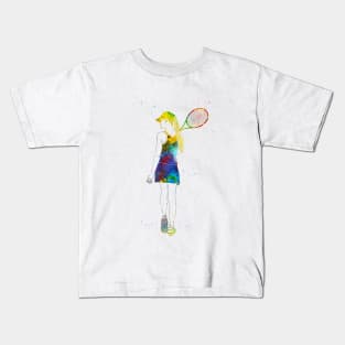 Tennis Player Girl Kids T-Shirt